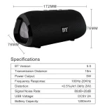 BY Portable Bluetooth Speaker Waterproof Wireless Loudspeaker 3D Stereo Music Surround Sound System Outdoor Speakers Support TF AUX - Image 12