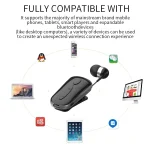 K36 Stereo Wireless Bluetooth Headset Calls Remind Vibration Wear Clip Driver Auriculares Earphone - Image 8