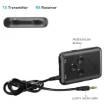 JDEX-TX10 Wireless 2-in-1 3.5mm Bluetooth 4.2 Audio Receiver And Transmitter Adapter - Image 3