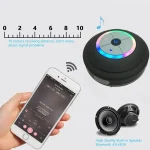 BTS-08 Wireless Bluetooth Speaker Waterproof Led FM Radio Subwoofer Bluetooth Column TF Card Suction Cup Mini Shower Speaker - Image 7