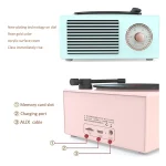 X10 Atomic Bluetooth Speakers Retro Vinyl Player Desktop Wireless Creative Multifunction Mini Stereo Speakers, X10 - Image 2