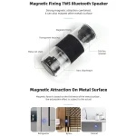 Fineblue MK-22 TWS Magnetic Absorption Bluetooth Speaker With LED Light Speaker - Image 4