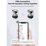 Fineblue MK-22 TWS Magnetic Absorption Bluetooth Speaker With LED Light Speaker - Image 10