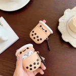 For Apple AirPods 1/2 Generation Universal Pearl Milk Tea Bluetooth Headphone Protective Case - Image 4