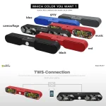 New Rixing NR4017 Portable 10W Stereo Surround Soundbar Bluetooth Speaker with Microphone - Image 5