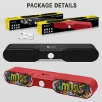 New Rixing NR4017 Portable 10W Stereo Surround Soundbar Bluetooth Speaker with Microphone - Image 10