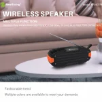 New Rixing NR907 Portable Stereo Surround Soundbar Bluetooth Speaker with Microphone, Support TF Card FM - Image 4