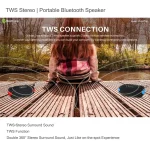 New Rixing NR907 Portable Stereo Surround Soundbar Bluetooth Speaker with Microphone, Support TF Card FM - Image 5