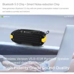 New Rixing NR907 Portable Stereo Surround Soundbar Bluetooth Speaker with Microphone, Support TF Card FM - Image 6