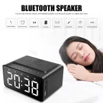 AEC BT508 Wireless Charging Bluetooth Speaker LED Alarm Clock Power Bank Three-In-One Speaker - Image 3