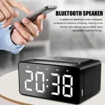 AEC BT508 Wireless Charging Bluetooth Speaker LED Alarm Clock Power Bank Three-In-One Speaker - Image 5