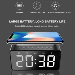 AEC BT508 Wireless Charging Bluetooth Speaker LED Alarm Clock Power Bank Three-In-One Speaker - Image 6