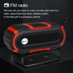 New Rixing NR5016 Wireless Portable Bluetooth Speaker Stereo Sound 10W System Music Subwoofer Column, Support TF Card, FM - Image 5
