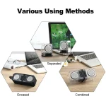 BT628 10W Portable TWS Transparent Bluetooth Speakers With Magnetic Connectable Base Outdoor Stereo Bass Subwoofer - Image 13