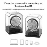 BT628 10W Portable TWS Transparent Bluetooth Speakers With Magnetic Connectable Base Outdoor Stereo Bass Subwoofer - Image 15