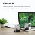 BT628 10W Portable TWS Transparent Bluetooth Speakers With Magnetic Connectable Base Outdoor Stereo Bass Subwoofer - Image 4