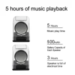 BT628 10W Portable TWS Transparent Bluetooth Speakers With Magnetic Connectable Base Outdoor Stereo Bass Subwoofer - Image 10