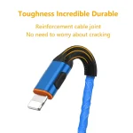ENKAY ENK-CB203 Cloth Weaving Thread USB to 8 Pin Data Transfer Charging Cable, 8 Pin - Image 5