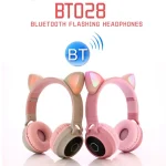 Cute Cat Ear Bluetooth 5.0 Headphones Foldable On-Ear Stereo Wireless Headset Headphone with Mic / LED Light / FM Radio / TF Card, SYA00833501F, SYA00833501A, SYA00833501B, SYA00833501C, SYA0083350... - Image 5