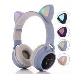 Cute Cat Ear Bluetooth 5.0 Headphones Foldable On-Ear Stereo Wireless Headset Headphone with Mic / LED Light / FM Radio / TF Card, SYA00833501F, SYA00833501A, SYA00833501B, SYA00833501C, SYA0083350... - Image 7