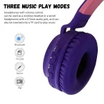 Cute Cat Ear Bluetooth 5.0 Headphones Foldable On-Ear Stereo Wireless Headset Headphone with Mic / LED Light / FM Radio / TF Card, SYA00833501F, SYA00833501A, SYA00833501B, SYA00833501C, SYA0083350... - Image 8