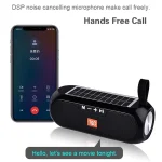 T&G TG182 Portable Column Wireless Stereo Music Box Solar Power waterproof USB AUX FM radio super bass - Image 3