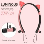 ZW29 Cat Ear Stereo Sound HIFI Fashion Outdoor Portable Sports Wireless  Bluetooth Headset with Mic & LED Light Glowing - Image 3
