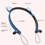 ZW29 Cat Ear Stereo Sound HIFI Fashion Outdoor Portable Sports Wireless  Bluetooth Headset with Mic & LED Light Glowing - Image 8
