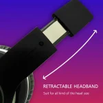 VJ033 Multi-function Upgrade Bluetooth 5.0 Headset Stereo Wireless LED Microphone FM Radio Headset - Image 9