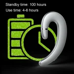 ET Bluetooth Earphone Wireless Headset Handsfree Ear Hook Waterproof Noise Reduction Earphone with Mic for Android IPhone - Image 8