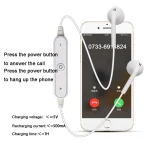 S6 Sport Wireless Bluetooth Earphone for iPhone / Xiaomi / Huawei, with Mic - Image 4