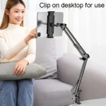 Live Folding Multifunctional Floor Stand For 4-13 Inch Cell Phone/Tablet/Switch, Retractable With Desktop Collet(Black), Retractable(Black) - Image 10