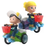 Electric Universal Stunt Tricycle Rotating Cartoon Toy Car with Light Music, Random Color Delivery, Boy, Girl - Image 2