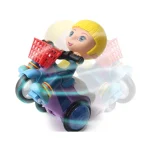 Electric Universal Stunt Tricycle Rotating Cartoon Toy Car with Light Music, Random Color Delivery, Boy, Girl - Image 5