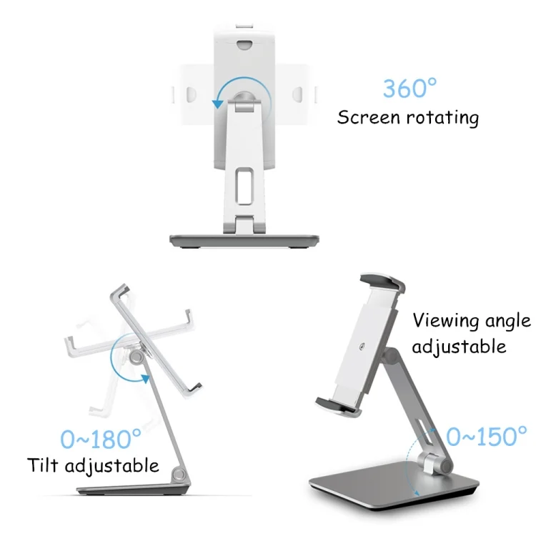 TBD0372783601B_3.webp AP-7X Universal Aluminum Stand Desk Mount Holder for 4.7-9.7 inch Phone & Tablet PC - Image 4