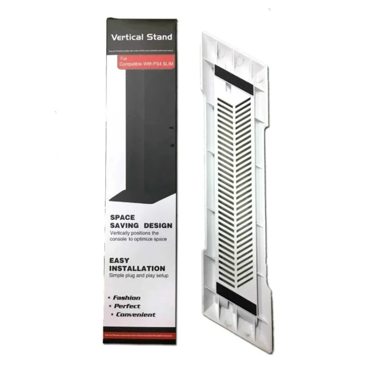 For PS4 Slim Simple Bracket Host Cooling Bracket, White, black