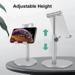 Adjustable Aluminum Alloy Cell Phone Tablet Holder Desk Stand Mount - Image 7