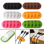 10 PCS Pasteable Five-hole TPR Wire Storage Organizer Data Cable Holder - Image 7