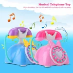 Child Simulation Retro Telephone Light Music Cartoon Early Education Puzzle Musical  Toys - Image 4