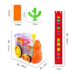 Puzzle Domino Car Electric Train With Sound And Light Music Automatic Licensing Electric Car Toy, Transparent, Yellow Bee, White Cow - Image 5