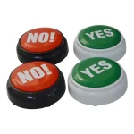 3 PCS Party Knowledge Quiz Game Electronic Squeeze Sound Box Answer Toy, Green YES, Red NO, Blue SORRY, Red with Light BULLSHIT, Daren show, Laugh and Cry - Image 4