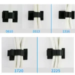 100 PCS Adjustable Self-Adhesive Wire Fixing Cable Organizer, Y-0810, Y-1013, Y-1316, Y-1720, Y-2225 - Image 5