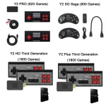Wireless Doubles HDMI TV Mini Game Console, Y2 PRO (620 Games), Y2 SG Sega (900 Games), Y2 HD V3.0 (1800 Games), Y2 Plus V3.0 (1800 Games) - Image 2