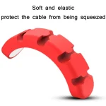 5 PCS 4 Holes Bear Silicone Desktop Data Cable Organizing And Fixing Device, 4 Holes - Image 5