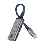 MH339A Type-c / USB-c Adapter Cable Mobile Phone Live Audio Charging Cable, MH339A (Gray), MH339A (Black)