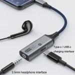 MH339A Type-c / USB-c Adapter Cable Mobile Phone Live Audio Charging Cable, MH339A (Gray), MH339A (Black) - Image 6