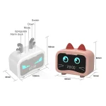Creative Smart Wireless Mini Bluetooth Speaker Portable Computer Subwoofer Speaker with Alarm Clock, Cool Cool Dragon-Black, Cool Dragon-White, Cute Cat-White, Cute Cat-Pink - Image 2