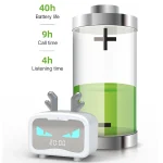 Creative Smart Wireless Mini Bluetooth Speaker Portable Computer Subwoofer Speaker with Alarm Clock, Cool Cool Dragon-Black, Cool Dragon-White, Cute Cat-White, Cute Cat-Pink - Image 3