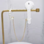 3 PCS Universal Bluetooth Headset Anti-lost C Type Pearl 925 Silver Needle Earring Ear Chain - Image 4