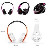Headphones Bluetooth Headset Earphone Wireless Headphones Stereo Foldable Sport Earphone Microphone Headset Handfree MP3 Player - Image 2